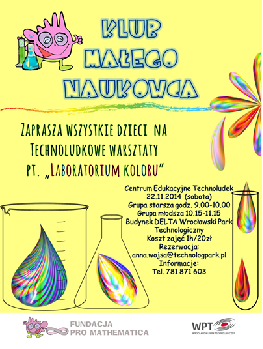 Klub Małego Naukowca - laboratorium koloru